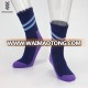 Customized Sport Cotton Stretch Purple Striped Crew Men Sock